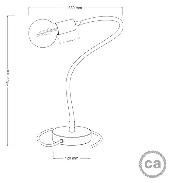 Creative cables Flexibilní stolní lampička Flex Barva: Matný bronz