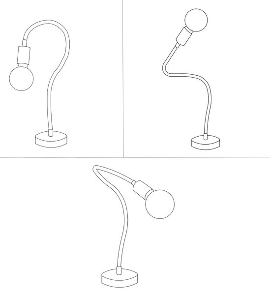 Creative cables Flexibilní stolní lampička Flex Barva: Matný bronz