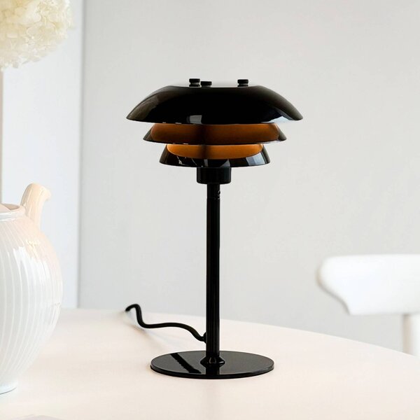 Dyberg Larsen Stolní lampa SIXTEEN, černá, kov, E27, Černá, Obývací pokoj / jídelna, kov, Skandinávský