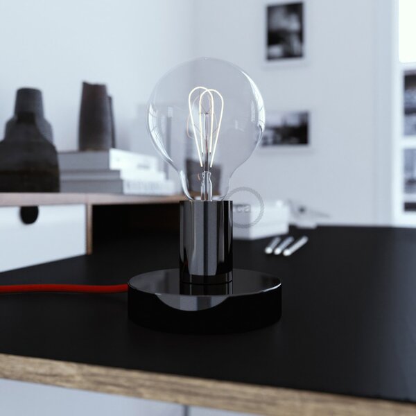 Creative cables Kovová stolní lampa Posaluce Barva: Matná černá