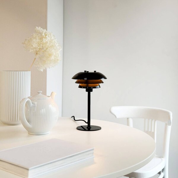 Dyberg Larsen Stolní lampa SIXTEEN, černá, kov, E27, Černá, Obývací pokoj / jídelna, kov, Skandinávský