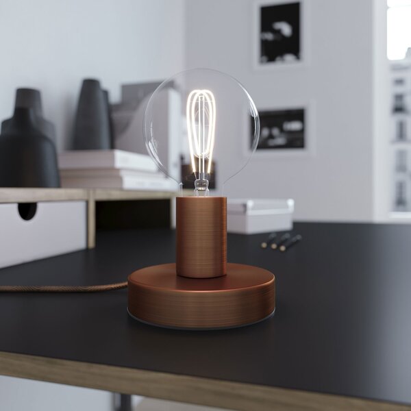 Creative cables Kovová stolní lampa Posaluce Barva: Matná černá