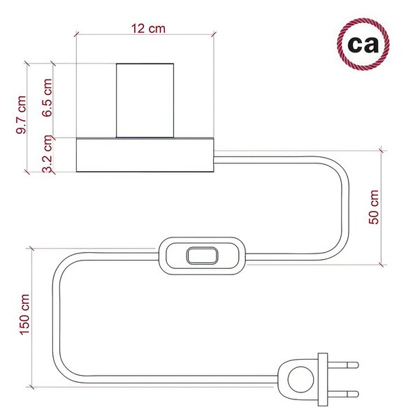 Creative cables Malá dřevěná stolní lampa Posaluce S Barva: Neutrální