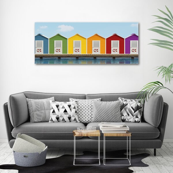 Moderní fotoobraz canvas na rámu Plážové kabinky oc-80148330