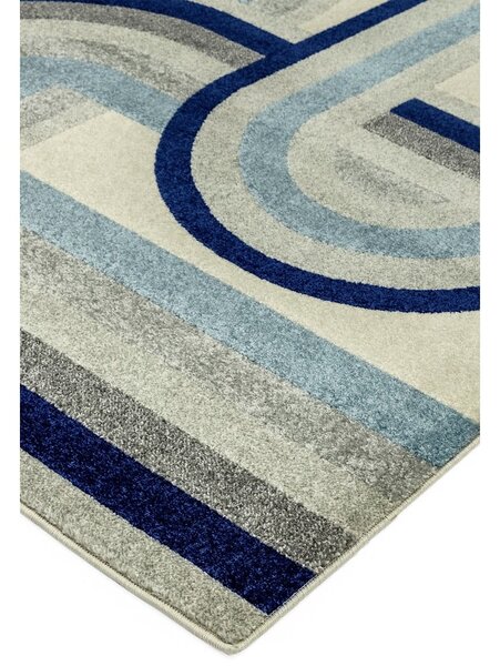 Šedo-modrý koberec 80x150 cm Nova Retro Blue – Asiatic Carpets