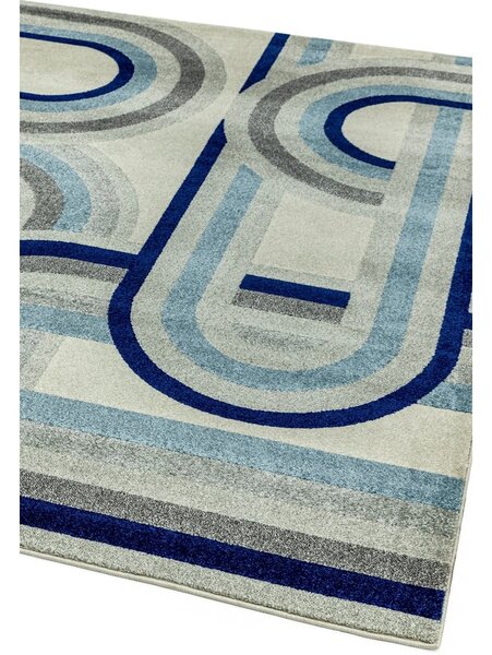 Šedo-modrý koberec 80x150 cm Nova Retro Blue – Asiatic Carpets