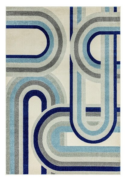 Šedo-modrý koberec 80x150 cm Nova Retro Blue – Asiatic Carpets