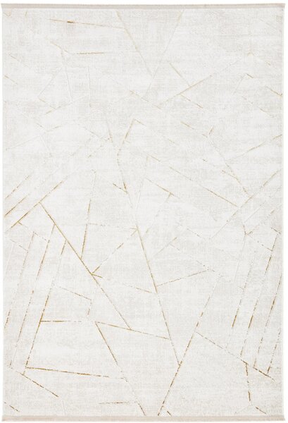 Makro Abra Kusový koberec Luna I Reto Geometrický krémový béžový Rozměr: 80x150 cm