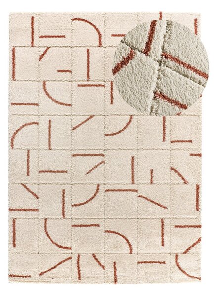 Koberec v cihlové a krémové barvě 160x230 cm Brenda – Universal