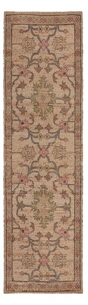 Ručně tkaný běhoun s příměsí juty v přírodní barvě 60x230 cm Celine Jute Global – Flair Rugs