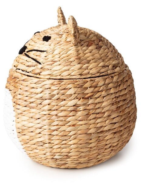 Dětský koš na hračky z vodního hyacintu v přírodní barvě ø 40x43 cm Cat – Compactor