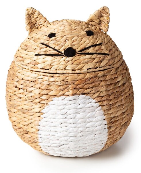 Dětský koš na hračky z vodního hyacintu v přírodní barvě ø 40x43 cm Cat – Compactor