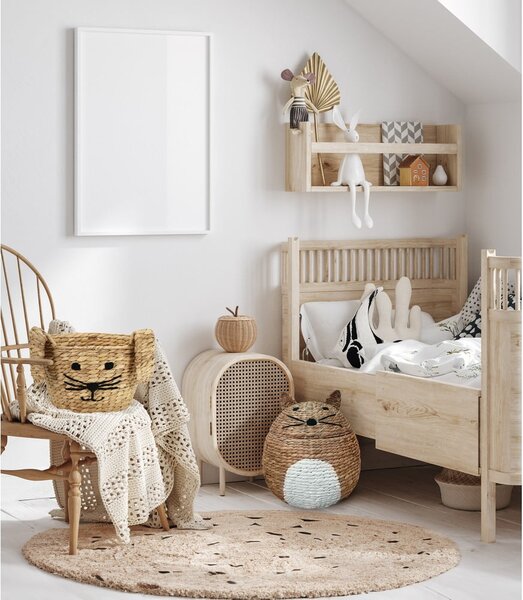 Dětský koš na hračky z vodního hyacintu v přírodní barvě ø 40x43 cm Cat – Compactor