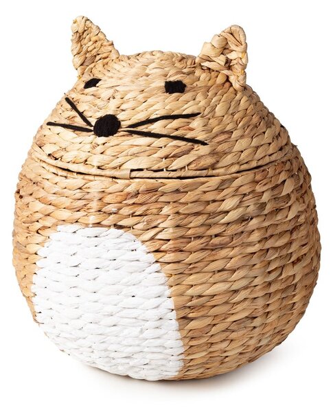 Dětský koš na hračky z vodního hyacintu v přírodní barvě ø 40x43 cm Cat – Compactor