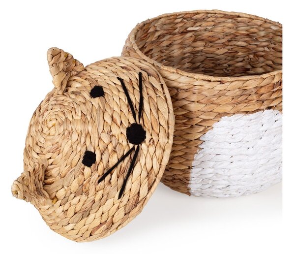 Dětský koš na hračky z vodního hyacintu v přírodní barvě ø 40x43 cm Cat – Compactor
