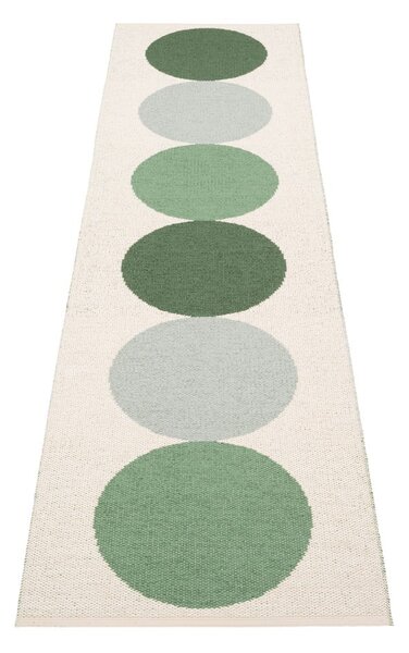Zeleno-krémový vnitřní a venkovní běhoun 70x280 cm Otto Herb – Pappelina