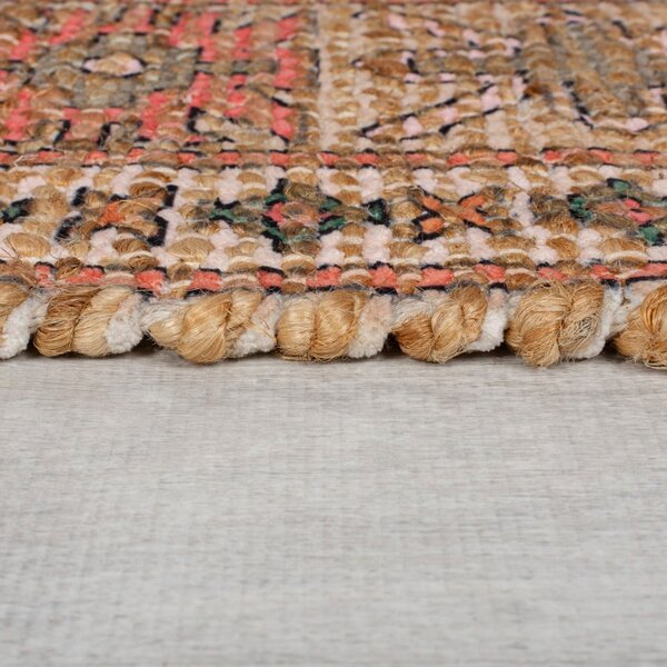 Ručně tkaný koberec s příměsí juty v růžové a terakotové barvě 60x230 cm Lana Jute – Flair Rugs