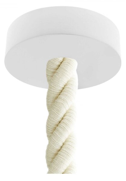 Creative cables Závěsná lampa s 3XL 30mm lanovým kabelem, lakované dřevěné detaily Barva: Černá
