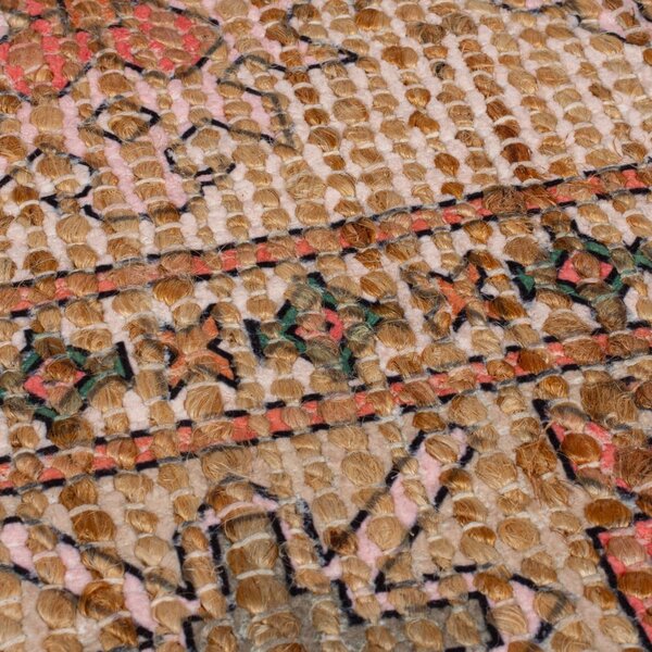 Ručně tkaný koberec s příměsí juty v růžové a terakotové barvě 60x230 cm Lana Jute – Flair Rugs