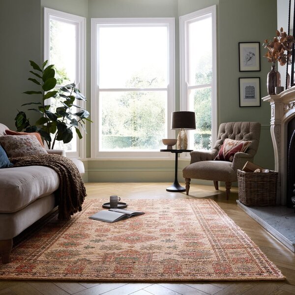 Ručně tkaný koberec s příměsí juty v růžové a terakotové barvě 160x230 cm Lana Jute – Flair Rugs
