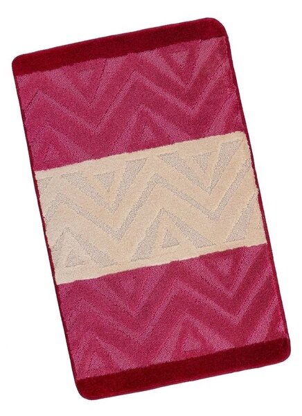 Koupelnová předložka před vanu 60x100cm chevron burgundy