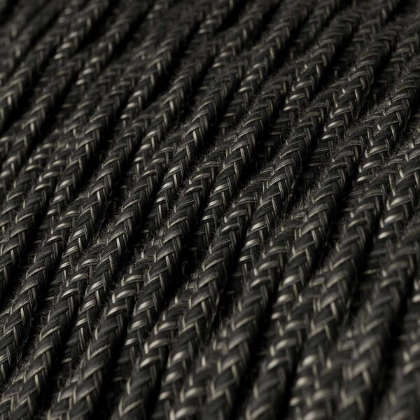 Creative cables Závěsné svítidlo se spirálovým textilním kabelem a hliníkovou objímkou Barva: Matná měď