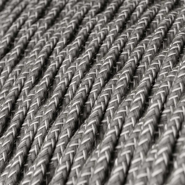 Creative cables Závěsné svítidlo se spirálovým textilním kabelem a hliníkovou objímkou Barva: Matná měď