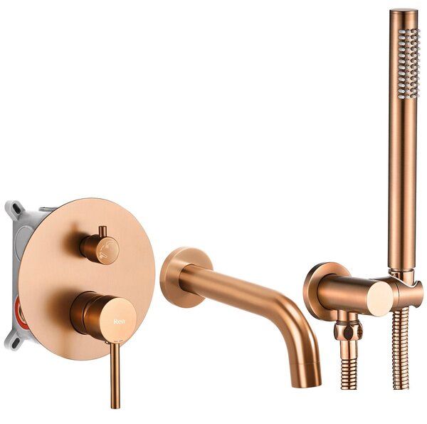Vanová baterie Rea Lungo Brush Copper + Box