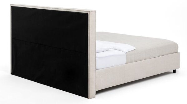 Béžová čalouněná dvoulůžková postel s úložným prostorem s roštem 180x200 cm Myra Bold – Bonami Selection
