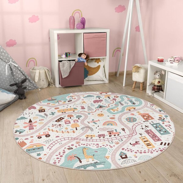 Pratelný dětský hrací koberec ø150 cm Furry World – Mila Home
