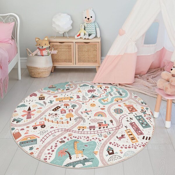 Pratelný dětský hrací koberec ø150 cm Furry World – Mila Home