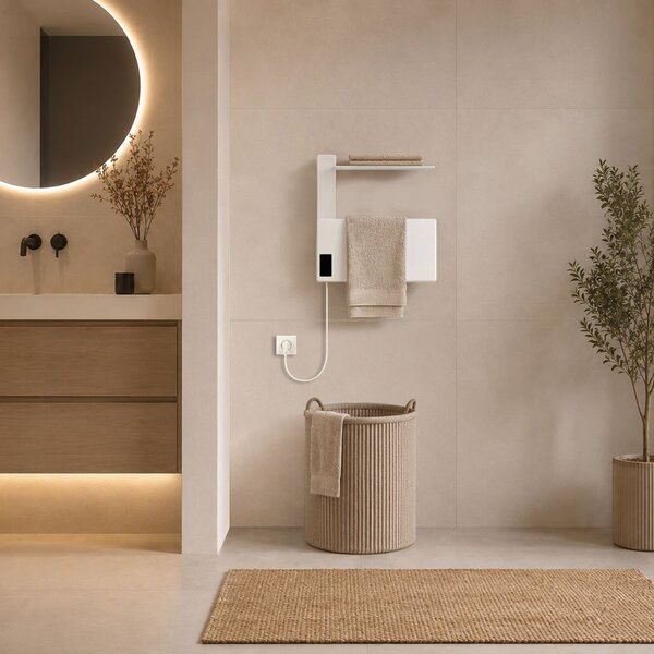 Mereo, Mereo Elektrický sušák ručníků, 1 modul, bílý, MER-MT80W
