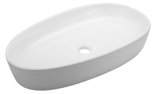 Mereo, Mereo Umývadlo na desku bez přepadu, 660x400x130 mm, slza, keramické, MER-UC664013