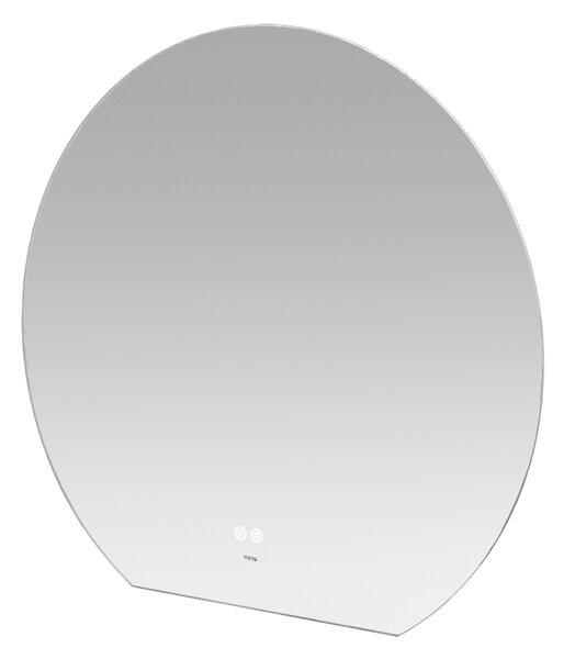 Mereo, Mereo Zrcadlo kulaté s rovnou hranou 800x740 mm, ambientní LED osvětlení a odmlžování, MER-CN185