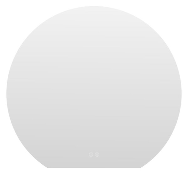 Mereo, Mereo Zrcadlo kulaté s rovnou hranou 800x740 mm, ambientní LED osvětlení a odmlžování, MER-CN185