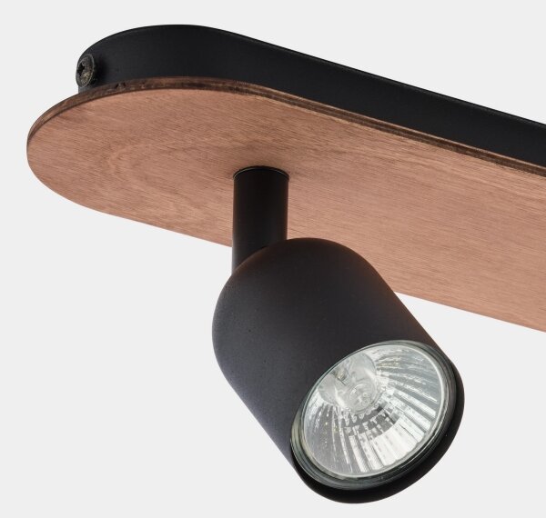 Bodové svítidlo TOP WOOD 2xGU10/10W/230V černá/dřevo