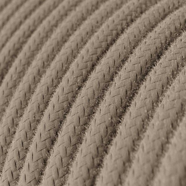 Creative cables Závěsná lampa s textilním kabelem a keramickým stínidlem zvon M Barva: Tabulová černá-bílá