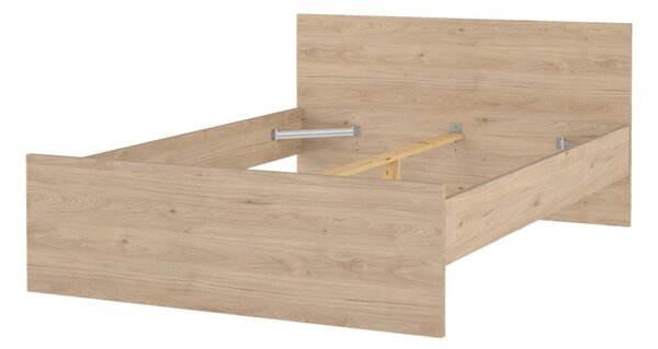 Dvoulůžková postel v dekoru dubu bez roštu 140x200 cm v přírodní barvě Naia – Tvilum