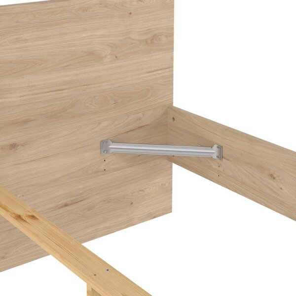 Dvoulůžková postel v dekoru dubu bez roštu 140x200 cm v přírodní barvě Naia – Tvilum