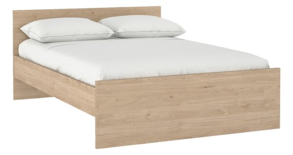 Dvoulůžková postel v dekoru dubu bez roštu 140x200 cm v přírodní barvě Naia – Tvilum