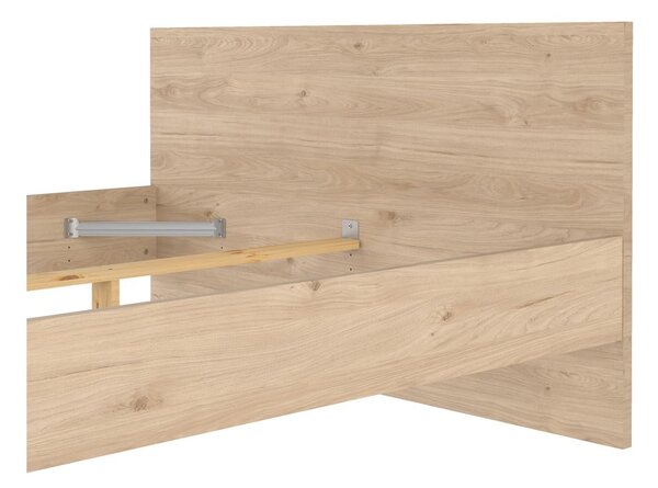 Dvoulůžková postel v dekoru dubu bez roštu 140x200 cm v přírodní barvě Naia – Tvilum