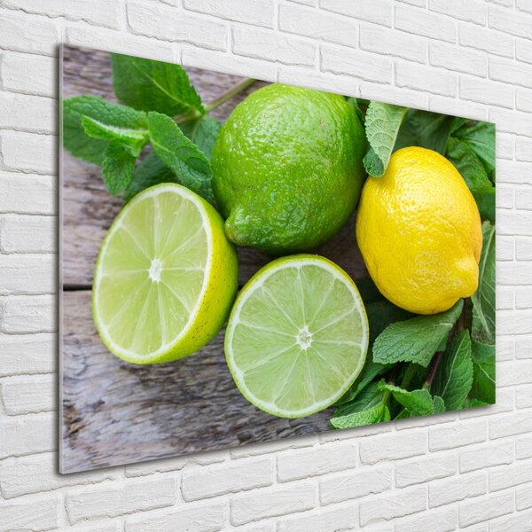 Fotoobraz na skle Limetka a citron osh-81072206