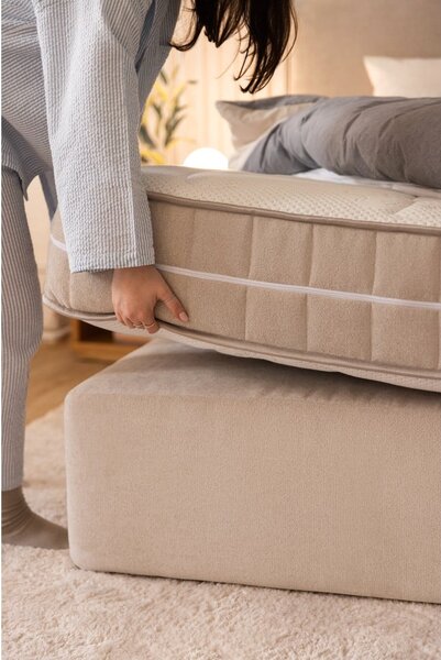 Modrá boxspring postel 160x200 cm Olia Bold Line – Bonami Selection