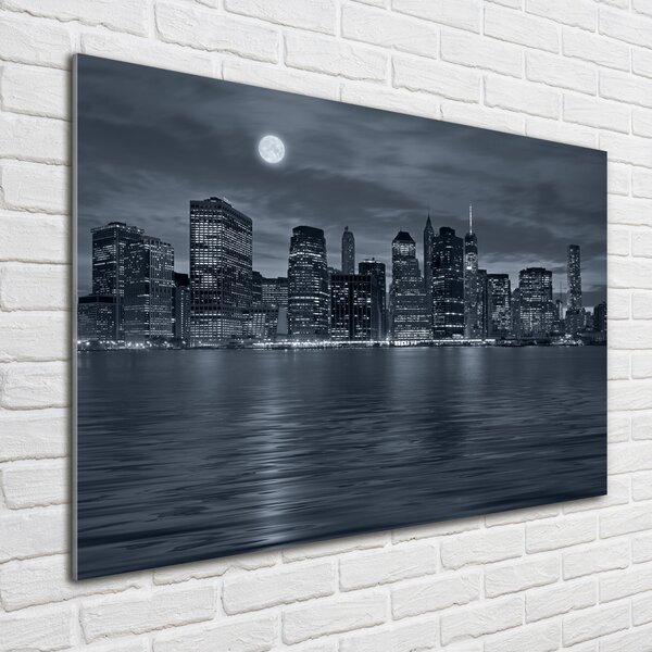 Fotoobraz na skle New York noc osh-81226490