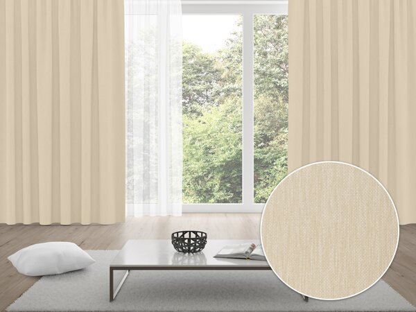 Biante 100% zatemňovací závěs Blackout BKM-304 Krémový melír- šířka 140 cm 140x210 cm
