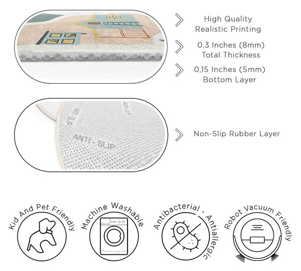 Pratelný dětský hrací koberec ø150 cm Farmer's Life – Mila Home