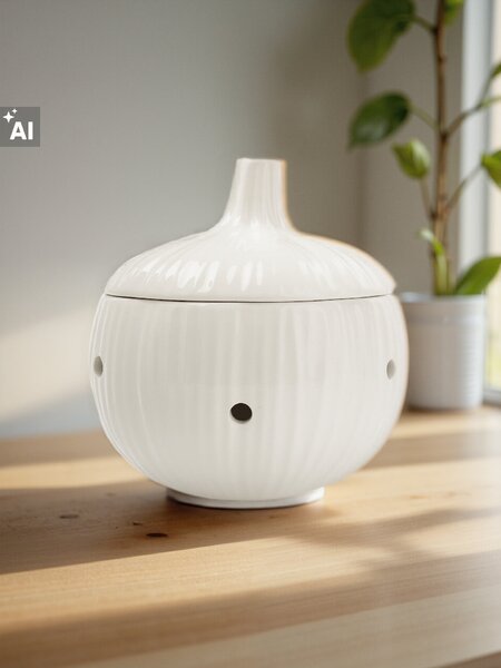 Sinsay - Porcelánová nádoba na česnek - bílá