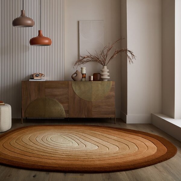 Vlněný koberec v cihlové barvě 160x230 cm Puddle Ombre Wool – Flair Rugs