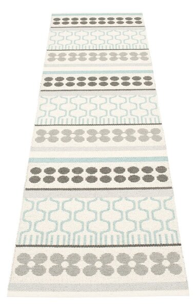 Šedo-tyrkysový vnitřní a venkovní běhoun 70x270 cm Asta Pale Turquoise – Pappelina