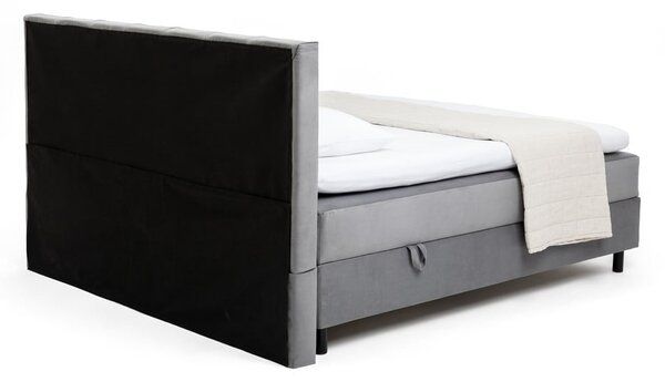 Šedá boxspring postel s úložným prostorem 180x200 cm Elva Bold Line – Bonami Selection
